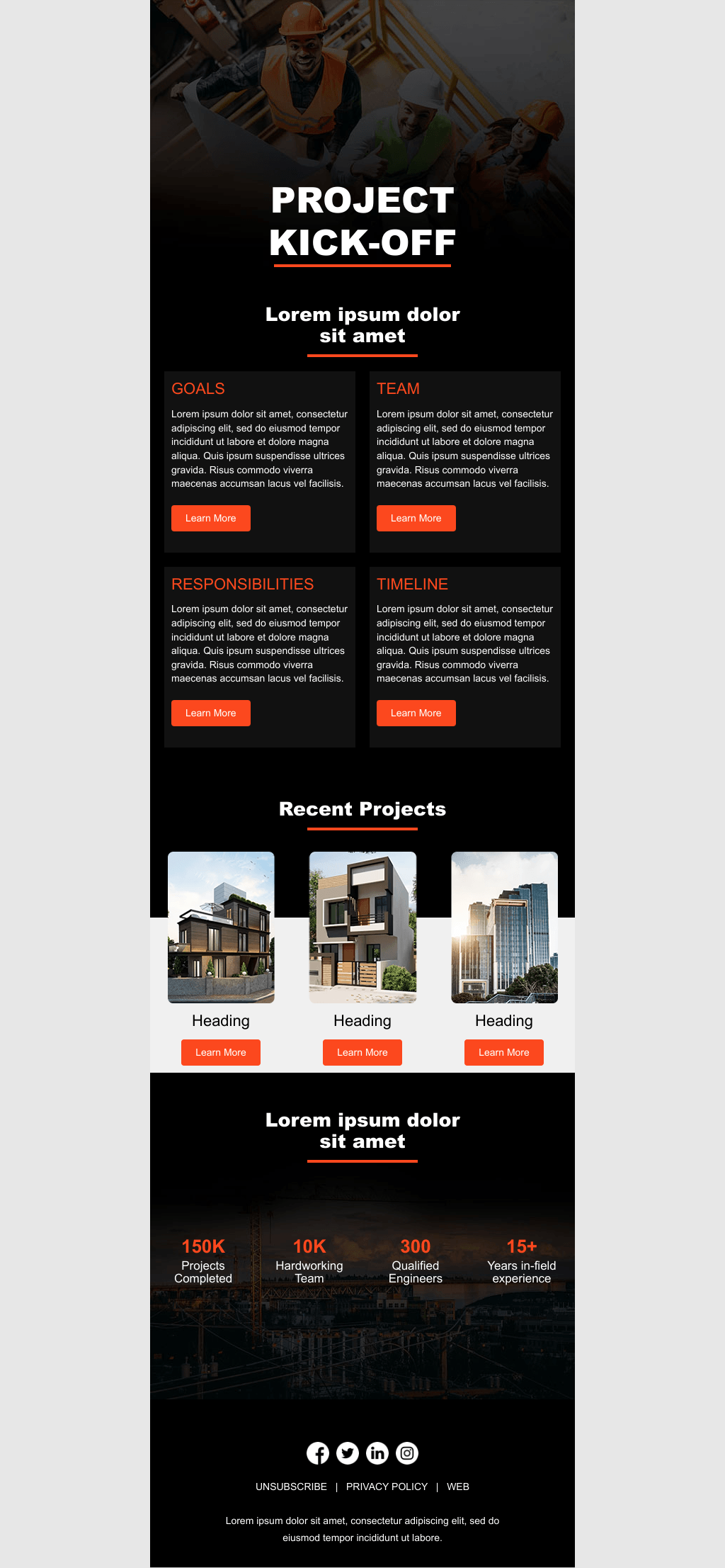 Laravel Mail Template - Project Kick-off Email