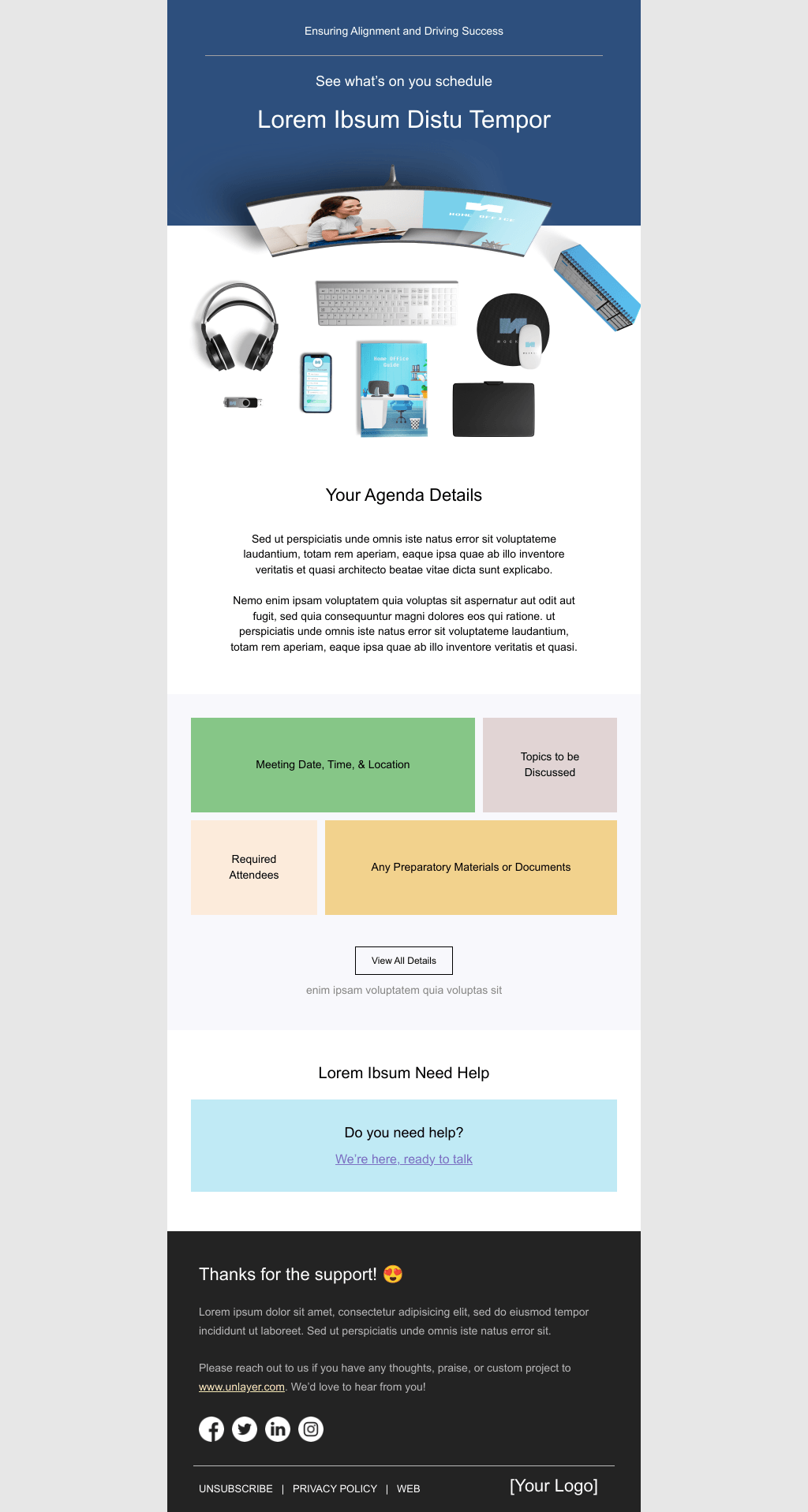 Laravel Mail Template - Project Meeting Agenda