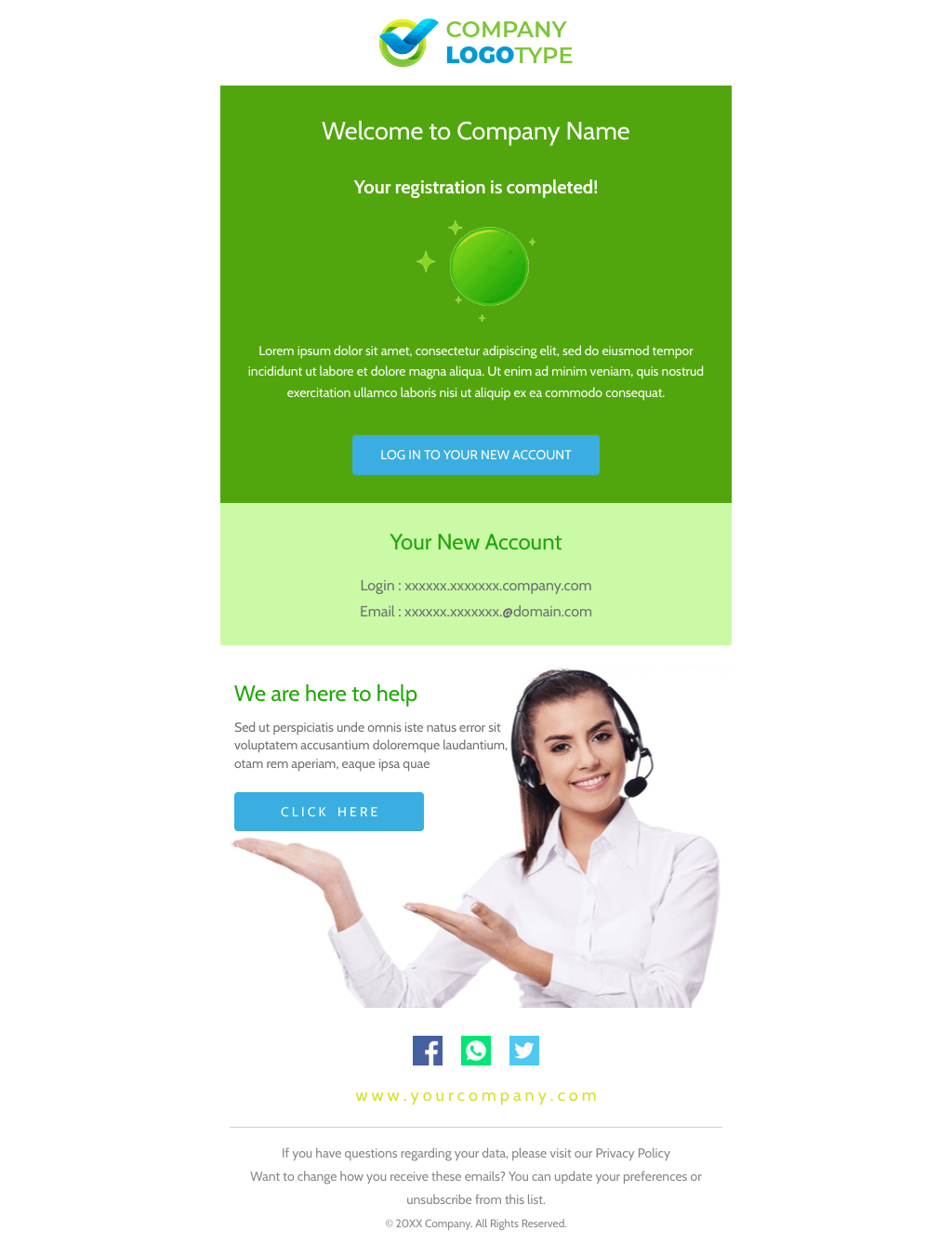 Laravel Mail Template - Registration Confirmation
