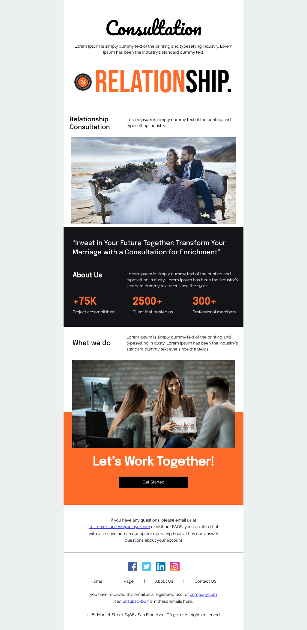 Laravel Mail Template - Relationship Consultation