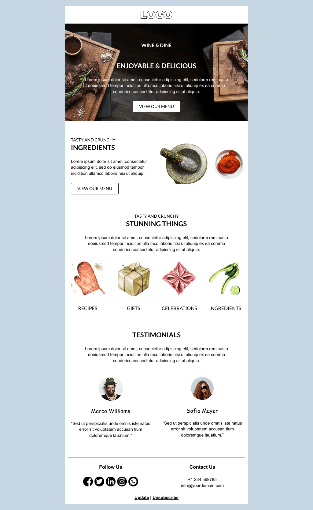 Laravel Mail Template - Restaurant Summer Food