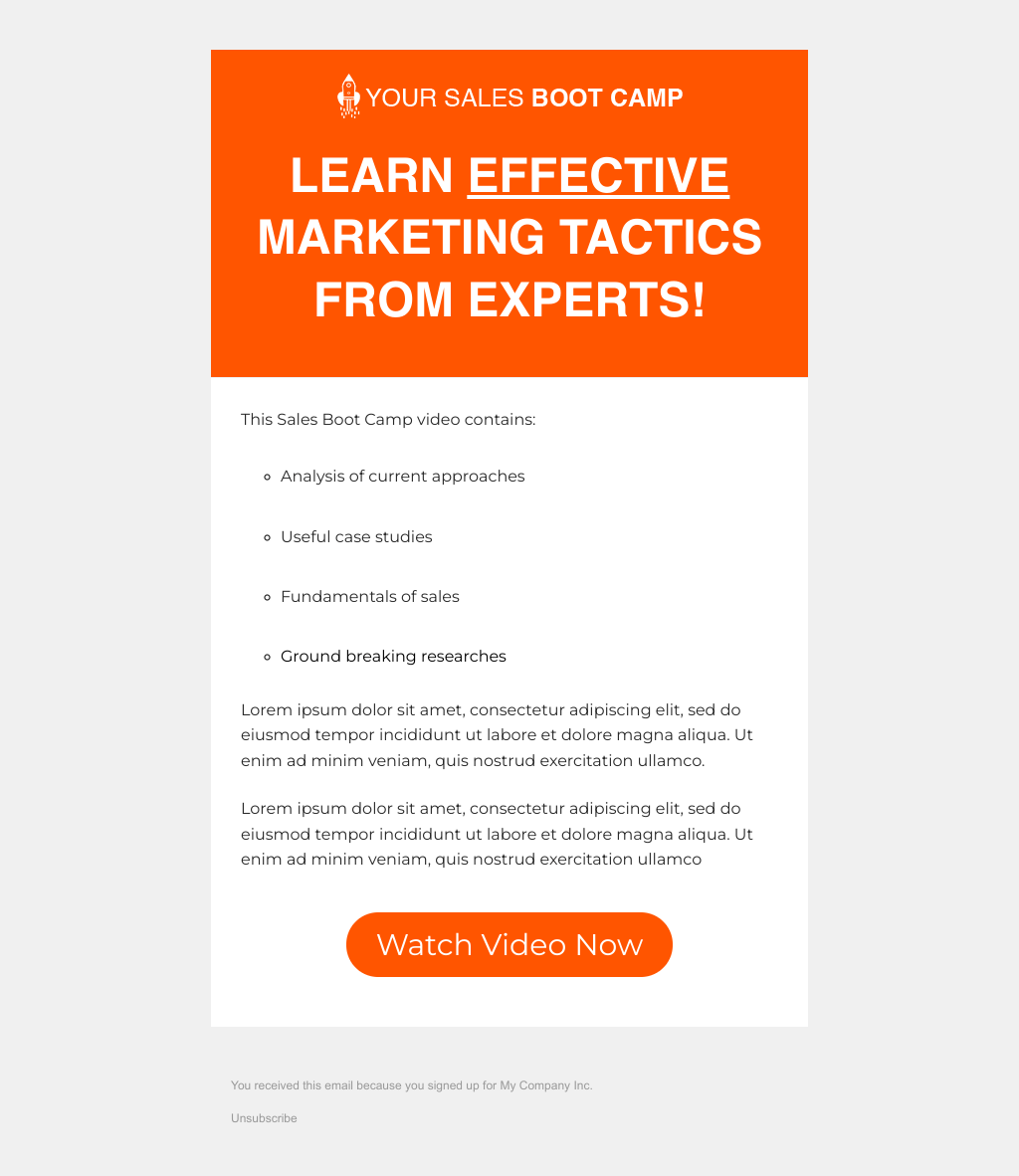 Laravel Mail Template - Sales Boot Camp