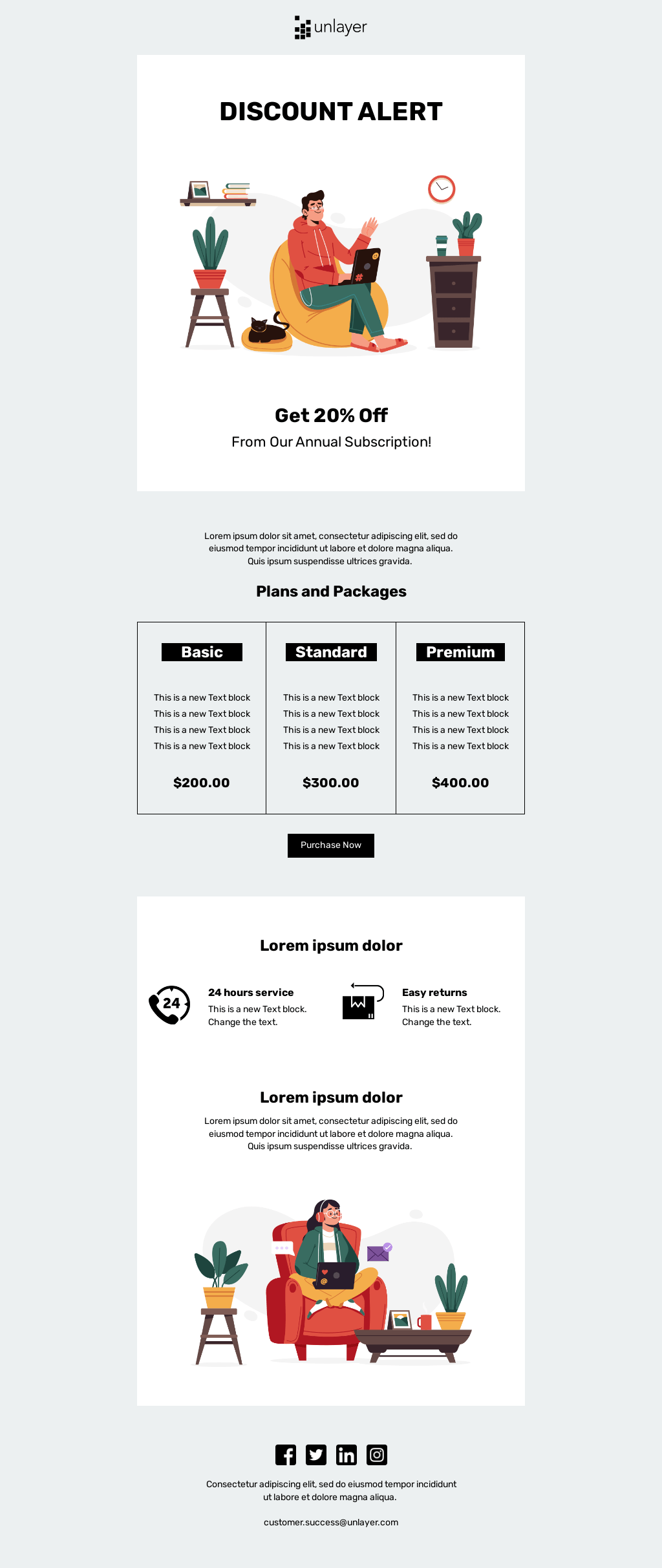 Laravel Mail Template - Subscription Plan