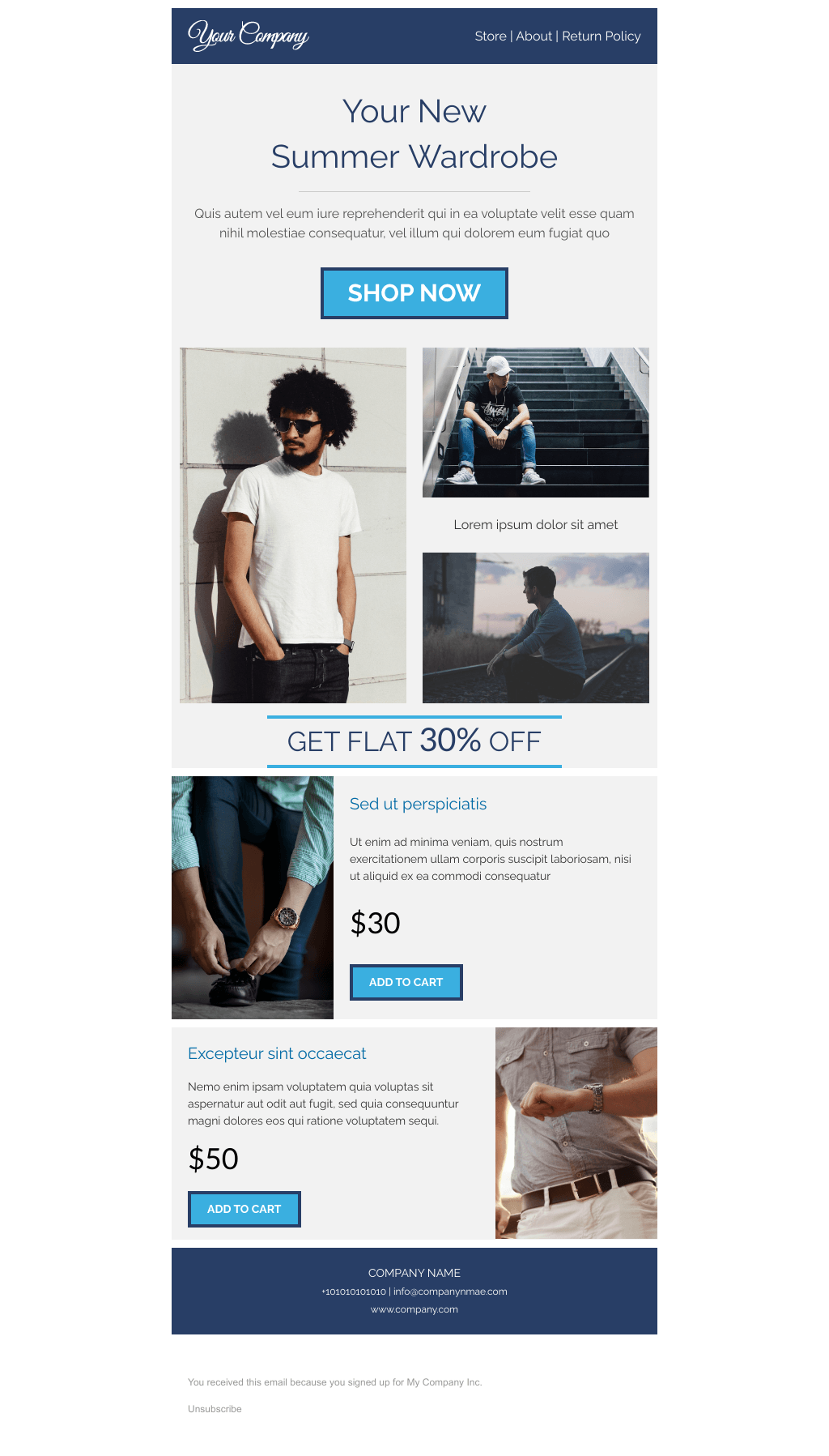 Laravel Mail Template - Summer Wardrobe