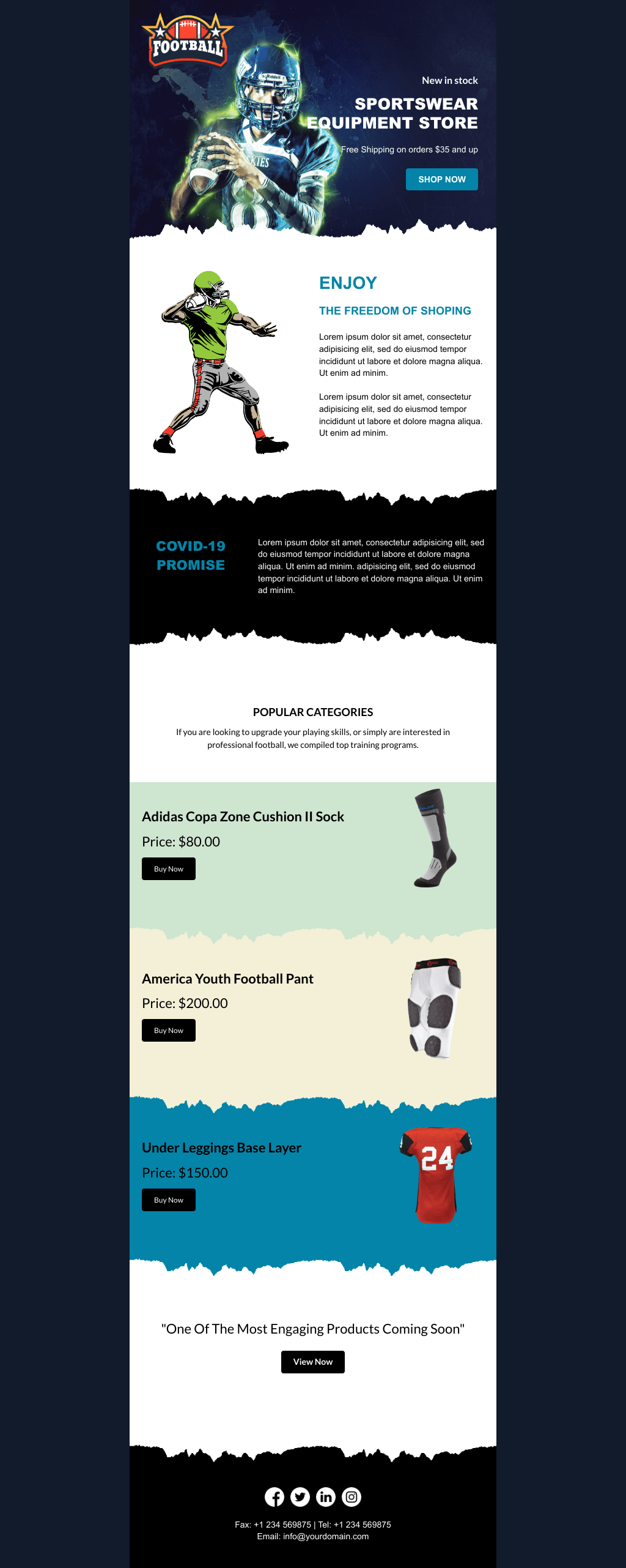 Laravel Mail Template - Super Bowl Football Equipment Sale