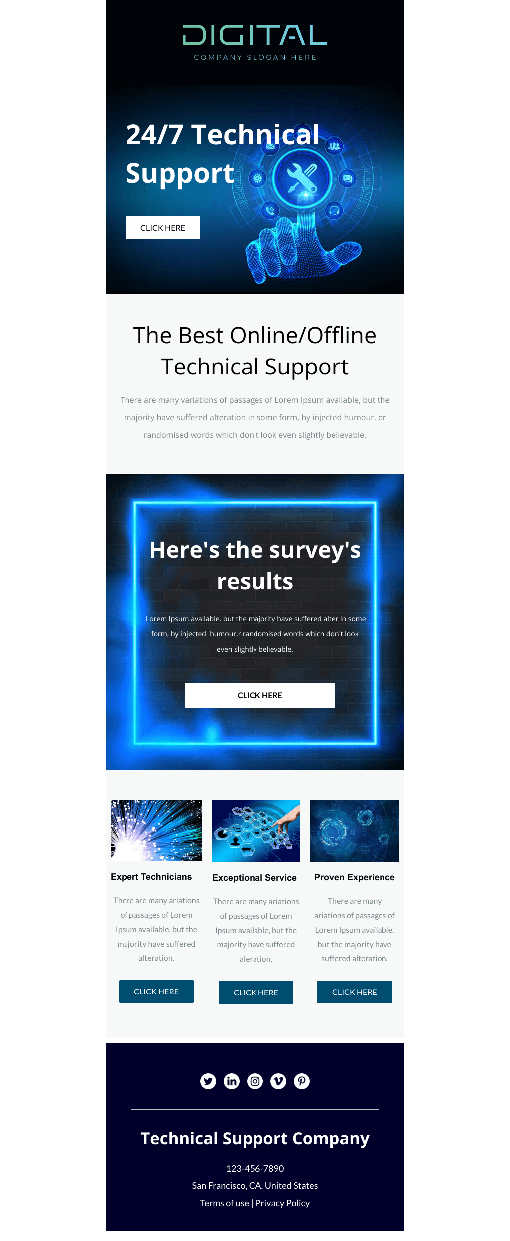 Laravel Mail Template - Tech Support Follow Up