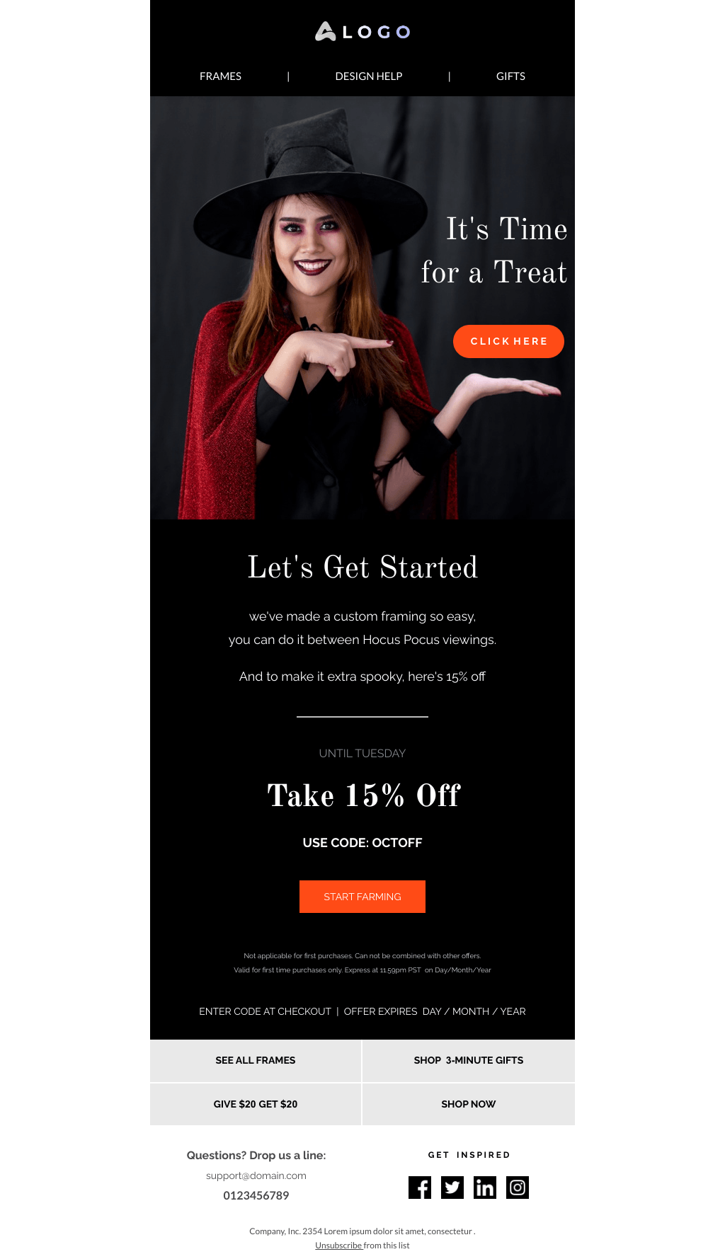 Laravel Mail Template - Witch Hats Optional